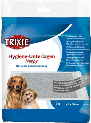 Trixie Puppypads Nappy Met Koolstof hondenpoepzakjes 60x40 cm 7 st