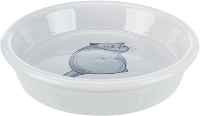 TRIXIE VOERBAK / WATERBAK BOZE KAT GRIJS 13 CM 250 ML