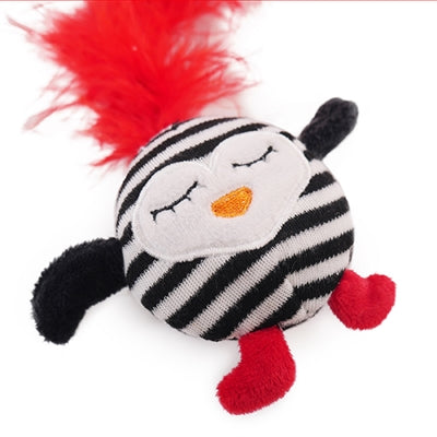 Rosewood Kattenhengel Gestreepte Pinguin Met Veer kattenspeelgoed 55x13x3 cm