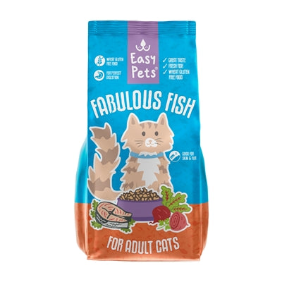Easypets Fabulous Fish Adult Kattenvoer droogvoer 1,5 kg