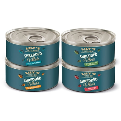 Lily's Kitchen Shredded Fillets Multipack kattenvoer natvoer 8x70 gr