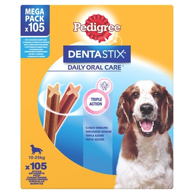 Pedigree Dentastix Medium Actiepack hondensnacks kauwsnack 105 st 2700 gr