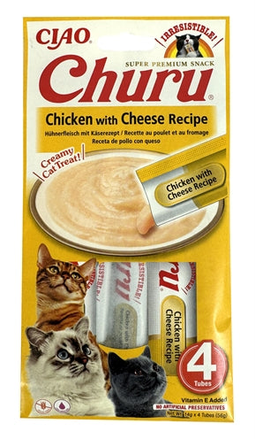 INABA CHURU CHICKEN / CHEESE 4X14GR