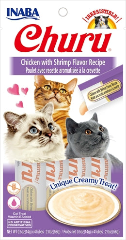 INABA CHURU CHICKEN / SHRIMP 4X14GR