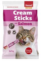 Sanal Cream Sticks Kat Zalm snacks 5x15 gr