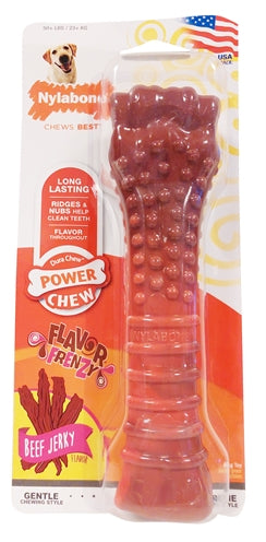 Nylabone Textured Dura Chew Beef Jerkey Voor Harde Bijters hondenspeelgoed