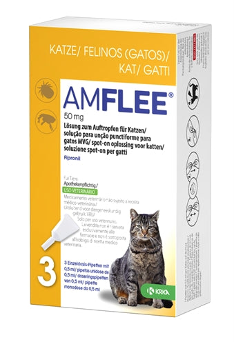 KRKA AMFLEE SPOT ON KAT 50 MG 3 PIP