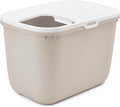SAVIC KATTENBAK HOP IN WIT / MOKKA 58,5X39X39,5 CM