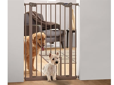 Savic Dog Barrier Afsluithek Met Kleine Deur Grijs honden-kattenluik 74-84x107 cm