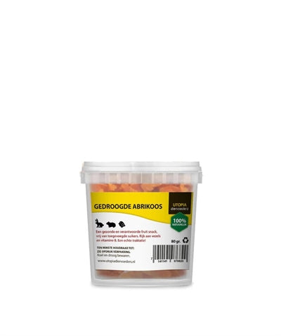 UTOPIA GEDROOGDE ABRIKOOS 80 GR