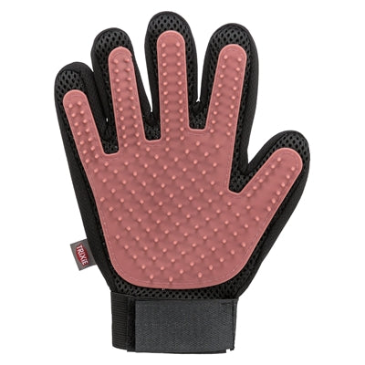 TRIXIE VACHTVERZORGINGSHANDSCHOEN MESH-MATERIAAL / TPR ROZE / ZWART 16X24 CM
