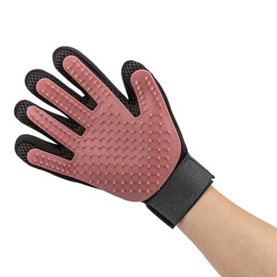 Trixie Vachtverzorgingshandschoen Mesh-materiaal / TPR Roze / Zwart kammen borstels 16x24 cm