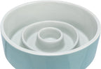 Trixie Voerbak Slowfeeding Keramiek Grijs / Blauw hond