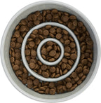Trixie Voerbak Slowfeeding Keramiek Grijs / Blauw hond