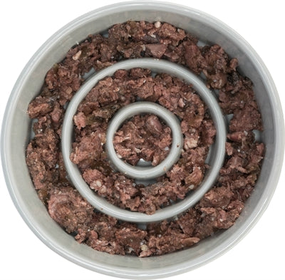 Trixie Voerbak Slowfeeding Keramiek Grijs / Blauw hond
