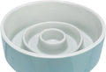 TRIXIE VOERBAK SLOWFEEDING KERAMIEK GRIJS / BLAUW 17X17 CM 900 ML