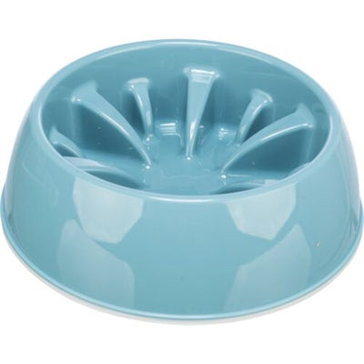 TRIXIE VOERBAK SLOWFEEDING KUNSTSTOF / TPR ASSORTI 16 CM 300 ML