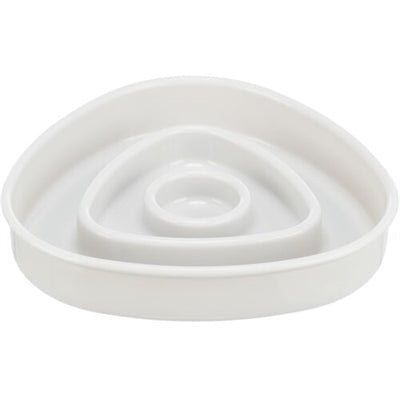 TRIXIE VOERBAK SLOWFEEDING KUNSTSTOF / TPR GRIJS 15X15 CM 350 ML