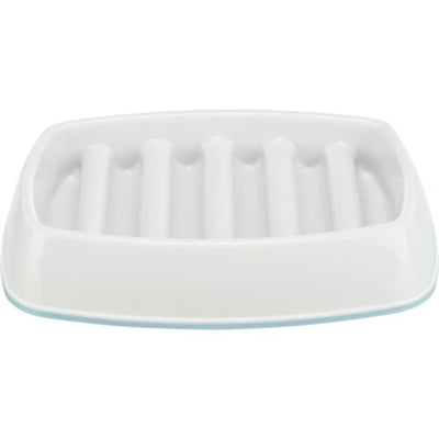 TRIXIE VOERBAK SLOWFEEDING KUNSTSTOF / TPR GRIJS 21X14 CM 250 ML