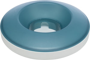 Trixie Slowfeeding Rocking Bowl Kunststof / TPR Grijs / Blauw voerbak hond 23x23 cm 500 ml