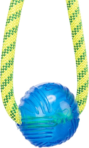 Trixie Aquatoy Touw Trekspeeltje Drijvend Polyester Geel / Groen hondenspeelgoed 6x6X40 cm