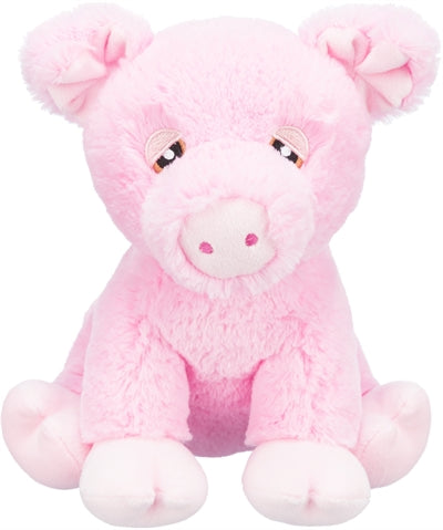 Trixie be Eco Varkentje Edison Pluche Gerecycled Roze hondenspeelgoed 24 cm