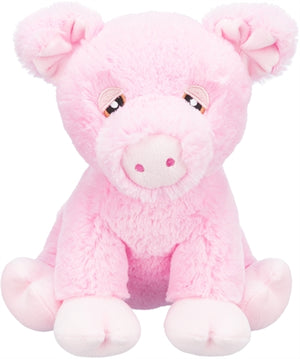 Trixie be Eco Varkentje Edison Pluche Gerecycled Roze hondenspeelgoed 24 cm