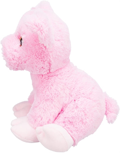 Trixie be Eco Varkentje Edison Pluche Gerecycled Roze hondenspeelgoed 24 cm