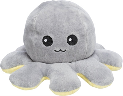 Trixie Octopus Omkeerbaar Pluche Grijs / Geel hondenspeelgoed 19 cm