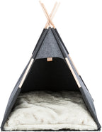 Trixie Schuilplaats Tipi Vilt Antraciet hondenmand 70x70x70 cm