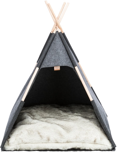 Trixie Schuilplaats Tipi Vilt Antraciet hondenmand 70x70x70 cm