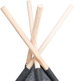 Trixie Schuilplaats Tipi Vilt Antraciet hondenmand 70x70x70 cm