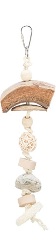 Trixie Natuurspeelgoed Kokosnoot / Rotan / Lavasteen Naturel vogelspeelgoed 35 cm