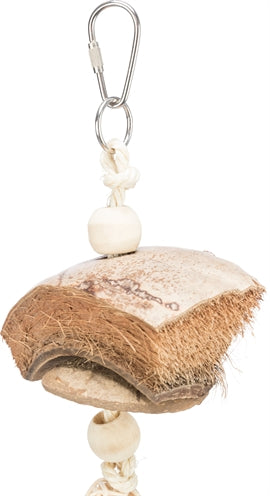 Trixie Natuurspeelgoed Kokosnoot / Rotan / Lavasteen Naturel vogelspeelgoed 35 cm