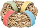 Trixie Zeegras Ring Met Papieren Ringen Naturel knaagdierspeelgoed 8x8 cm