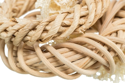 Trixie Luffaring Met Rotan-en Maïsblad Ring Naturel knaagdierspeelgoed 13x13 cm