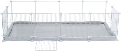 Trixie Vloer Voor Indoorren 62460 Grijs / Wit knaagdierkooi konijnenhok 140x70 cm