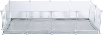 Trixie Vloer Voor Indoorren 62460 Grijs / Wit knaagdierkooi konijnenhok 140x70 cm