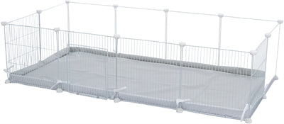 Trixie Vloer Voor Indoorren 62460 Grijs / Wit knaagdierkooi konijnenhok 140x70 cm