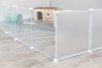 Trixie Vloer Voor Indoorren 62460 Grijs / Wit knaagdierkooi konijnenhok 140x70 cm