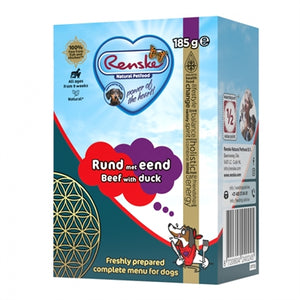 Renske Vers Bereide Maaltijd Rund / Eend hondenvoer natvoer 24x185 gr