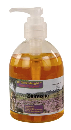 Dierendrogist Zalmolie Met Dispenser voedingssupplement hond 250 ml