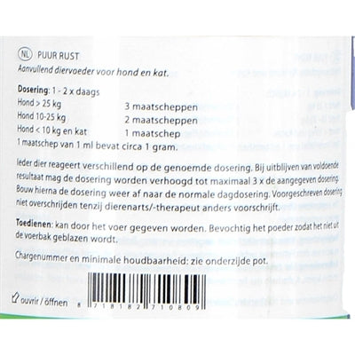 Puur Natuur Tranquil (rust) Hond en Kat voedingssupplement 75 gr