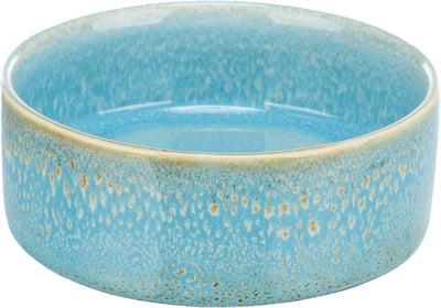 TRIXIE VOERBAK / DRINKBAK KERAMIEK BLAUW 13X13 CM 400 ML