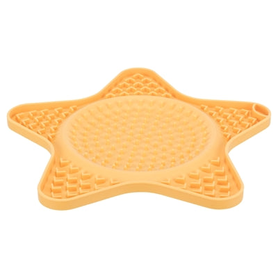 TRIXIE LICK'N'SNACK MAT STER SILICONEN GEEL 23,5 CM
