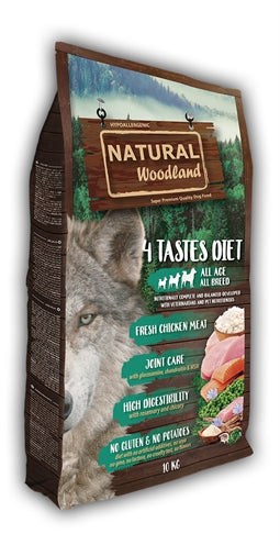 Natural Woodland 4 Tastes Diet hondenvoer droogvoer 10 kg