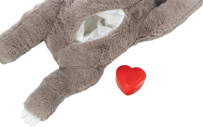 Trixie Pluche Luiaard Grijs Met Heartbeat Voor Puppy hondenspeelgoed 34 cm