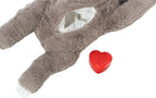 Trixie Pluche Luiaard Grijs Met Heartbeat Voor Puppy hondenspeelgoed 34 cm