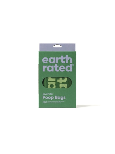Earth Rated Poepzakjes Met Handvaten Lavendel Gerecycled hondenpoepzakjes 120 st