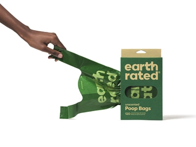 Earth Rated Poepzakjes Met Handvaten Geurloos Gerecycled hondenpoepzakjes 120 st